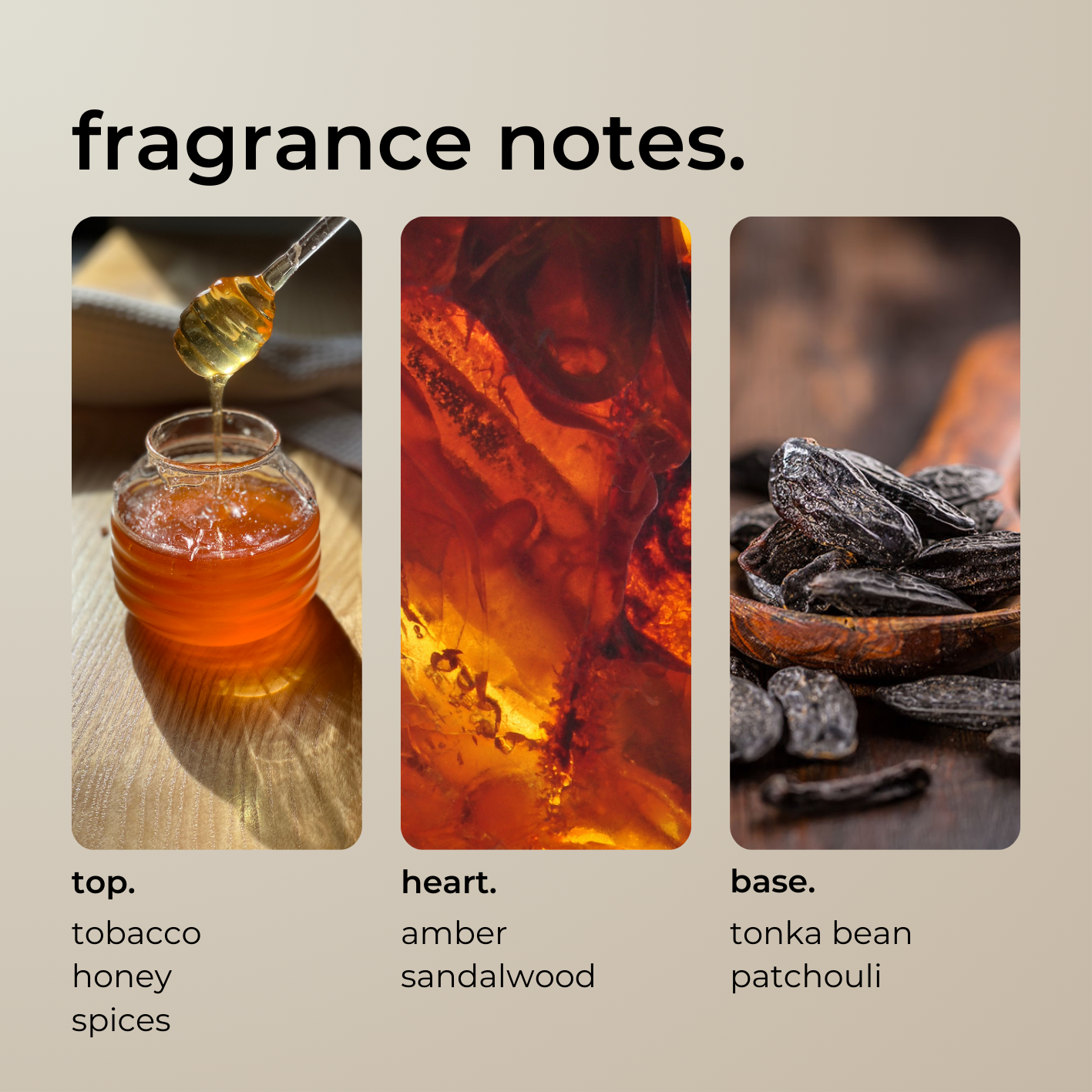 dark honey + tonka.
