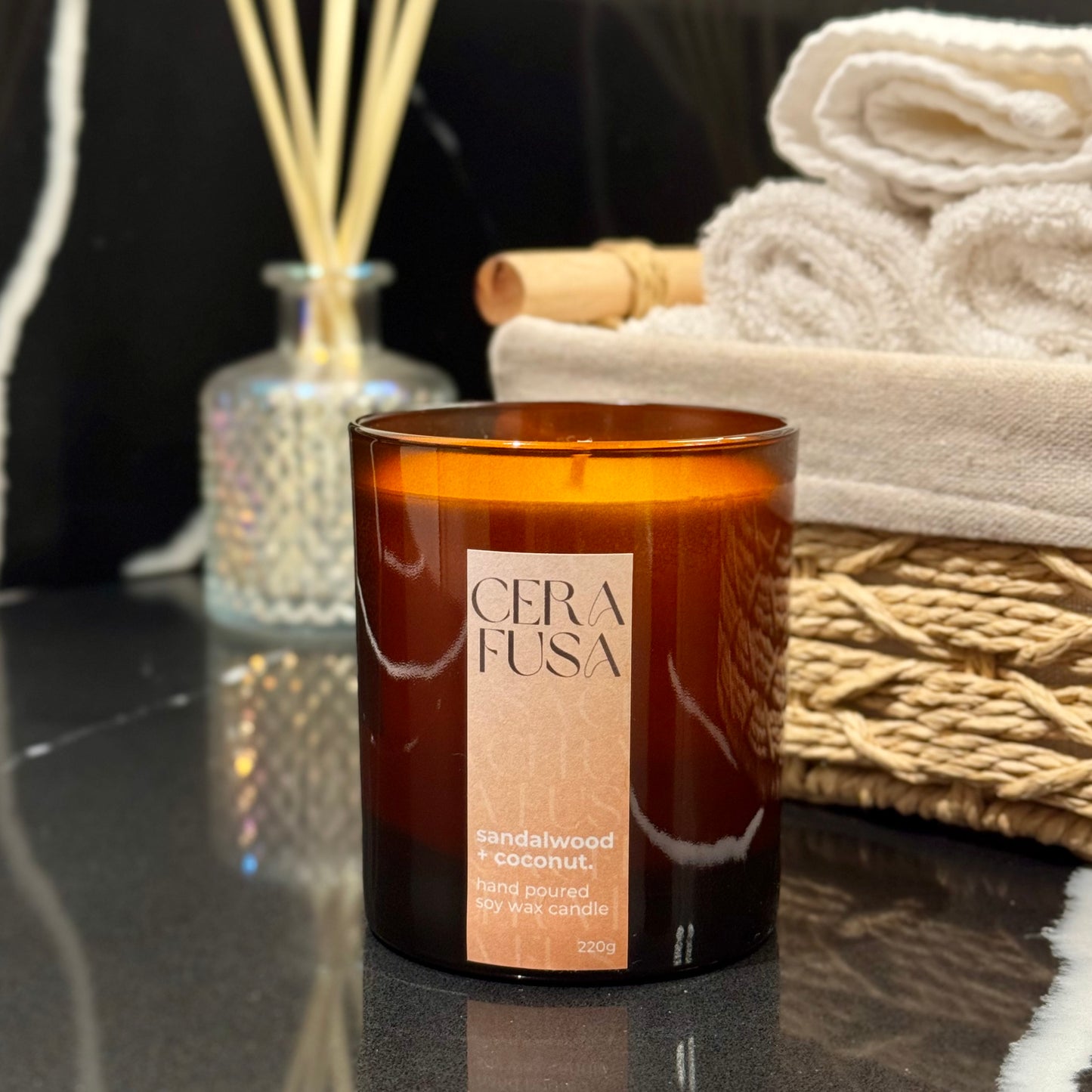 sandalwood + coconut.