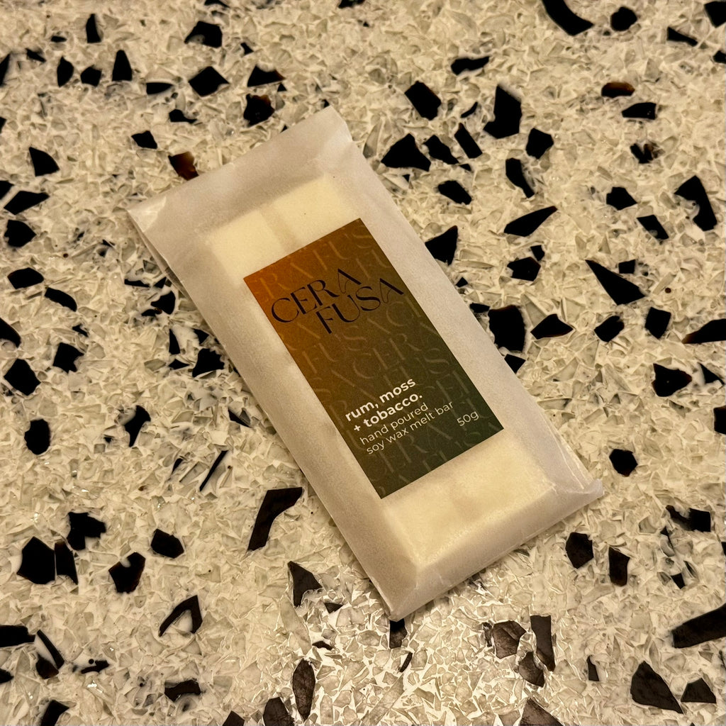 rum, moss + tobacco.