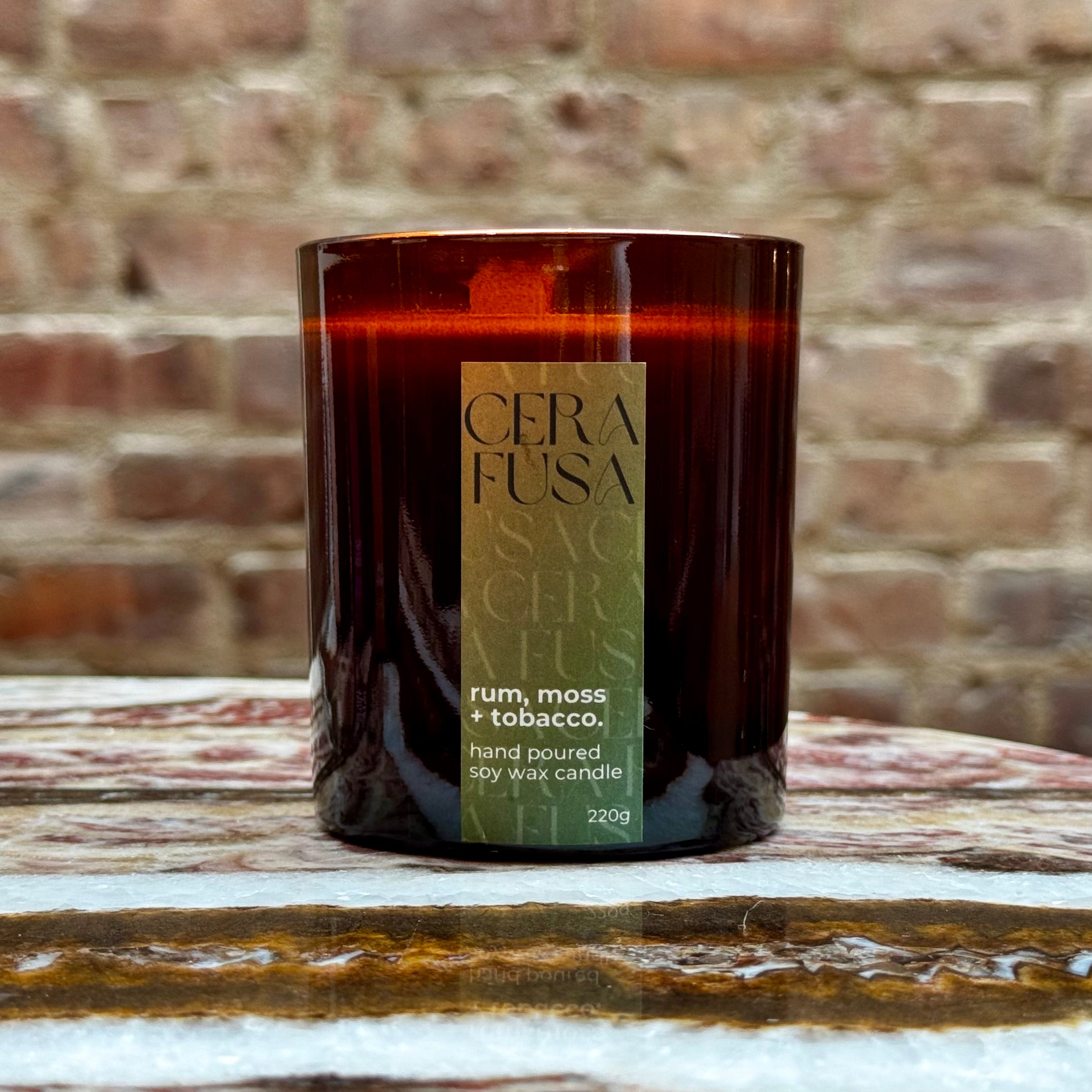 rum, moss + tobacco.