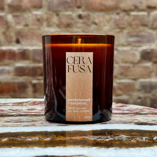 sandalwood + coconut.