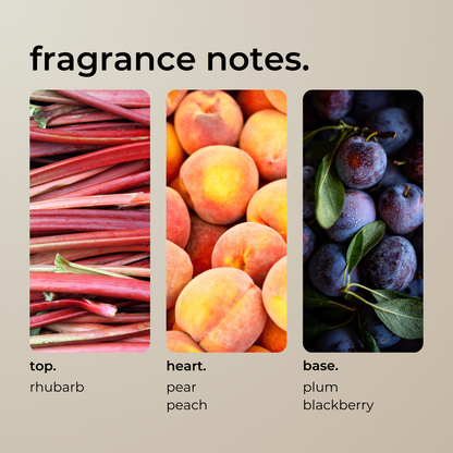 rhubarb + czar plum.